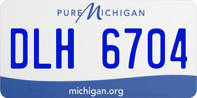 MI license plate DLH6704