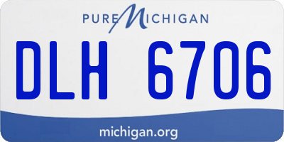 MI license plate DLH6706