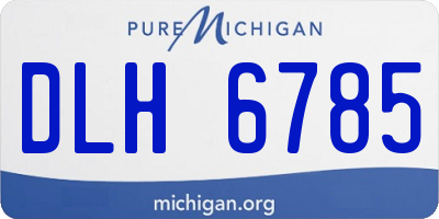 MI license plate DLH6785