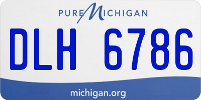 MI license plate DLH6786