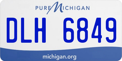 MI license plate DLH6849