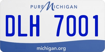 MI license plate DLH7001