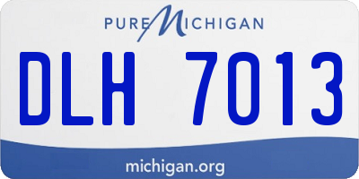 MI license plate DLH7013