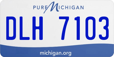 MI license plate DLH7103