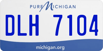 MI license plate DLH7104