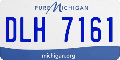 MI license plate DLH7161