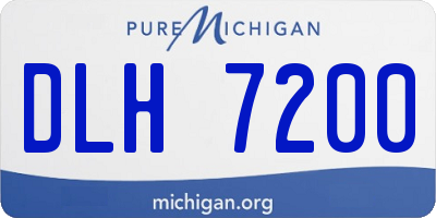 MI license plate DLH7200