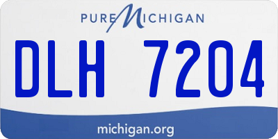 MI license plate DLH7204