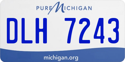 MI license plate DLH7243