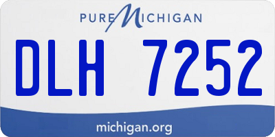 MI license plate DLH7252
