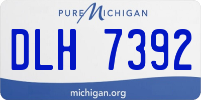 MI license plate DLH7392
