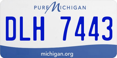 MI license plate DLH7443