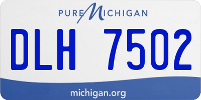 MI license plate DLH7502