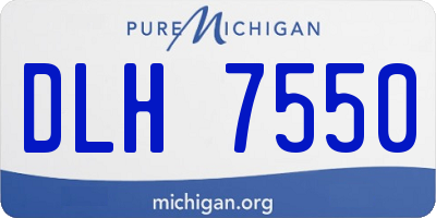 MI license plate DLH7550