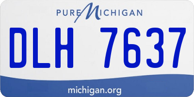 MI license plate DLH7637