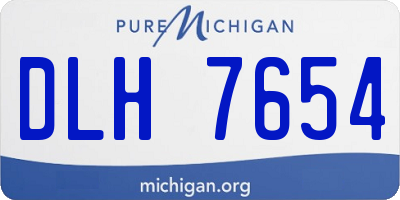 MI license plate DLH7654