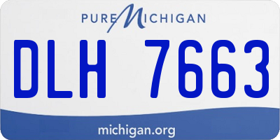 MI license plate DLH7663