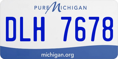 MI license plate DLH7678