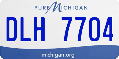 MI license plate DLH7704