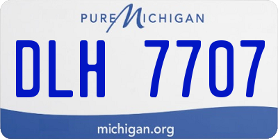 MI license plate DLH7707