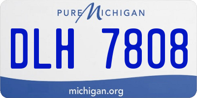 MI license plate DLH7808
