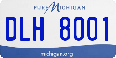 MI license plate DLH8001