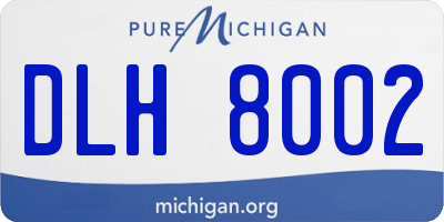 MI license plate DLH8002
