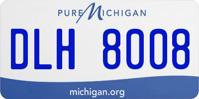 MI license plate DLH8008