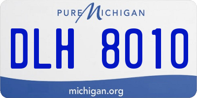 MI license plate DLH8010