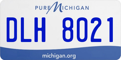MI license plate DLH8021
