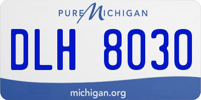 MI license plate DLH8030