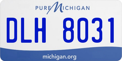MI license plate DLH8031