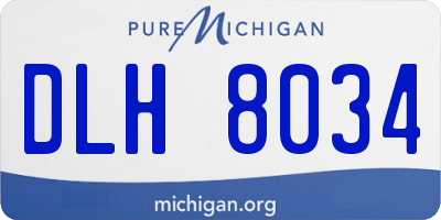 MI license plate DLH8034