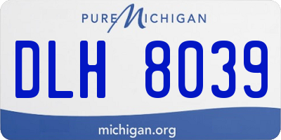 MI license plate DLH8039