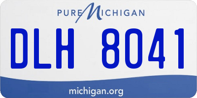 MI license plate DLH8041