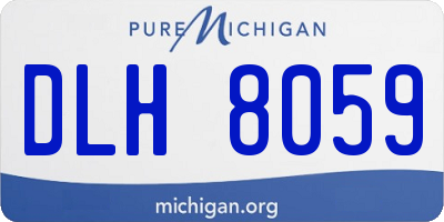 MI license plate DLH8059