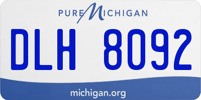 MI license plate DLH8092