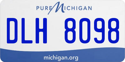 MI license plate DLH8098