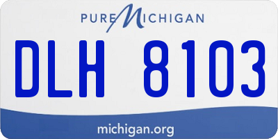 MI license plate DLH8103