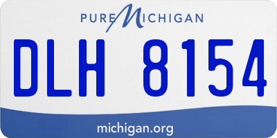 MI license plate DLH8154