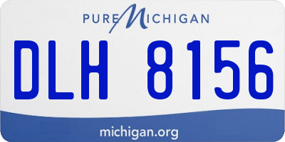 MI license plate DLH8156
