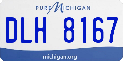 MI license plate DLH8167