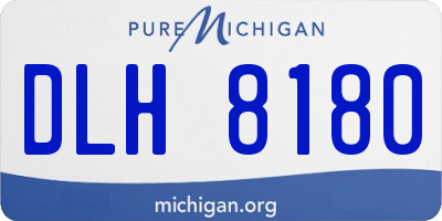 MI license plate DLH8180