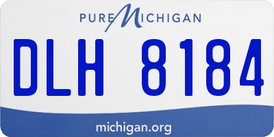 MI license plate DLH8184