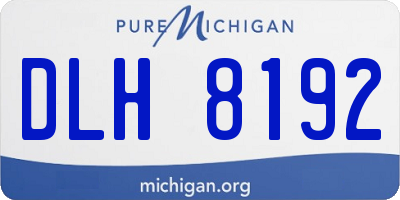 MI license plate DLH8192