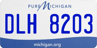 MI license plate DLH8203