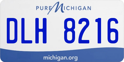 MI license plate DLH8216