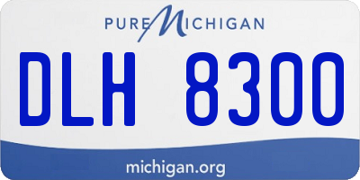 MI license plate DLH8300
