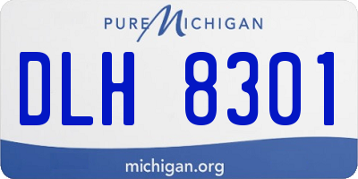 MI license plate DLH8301