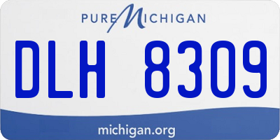 MI license plate DLH8309